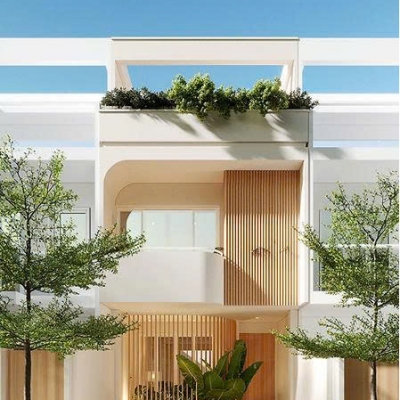 TD House Nhà phố 3 tầng - Những đường cong và nét thẳng đan nhau tạo nên khối thiết kế cân đối, thông minh và tinh tế